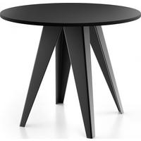 ESSTISCH Glory runder ausziehbarer, Schwarz 100-140/100/76 cm - Schwarz, Holzwerkstoff/Metall (100/140/76cm) - WFL GROUP