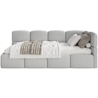 JUGENDBETT Cloudy Hellgrau 120 cm, Bouclé - Hellgrau/Schwarz, Kunststoff/Textil (120/200cm) - Selsey