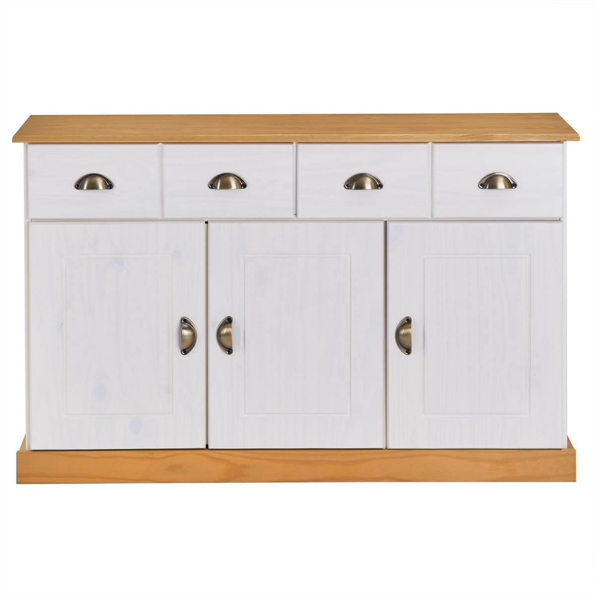 ANRICHTE PARIS weiß/braun - Weiß/Braun, Holz (116/73/35cm) - IDIMEX