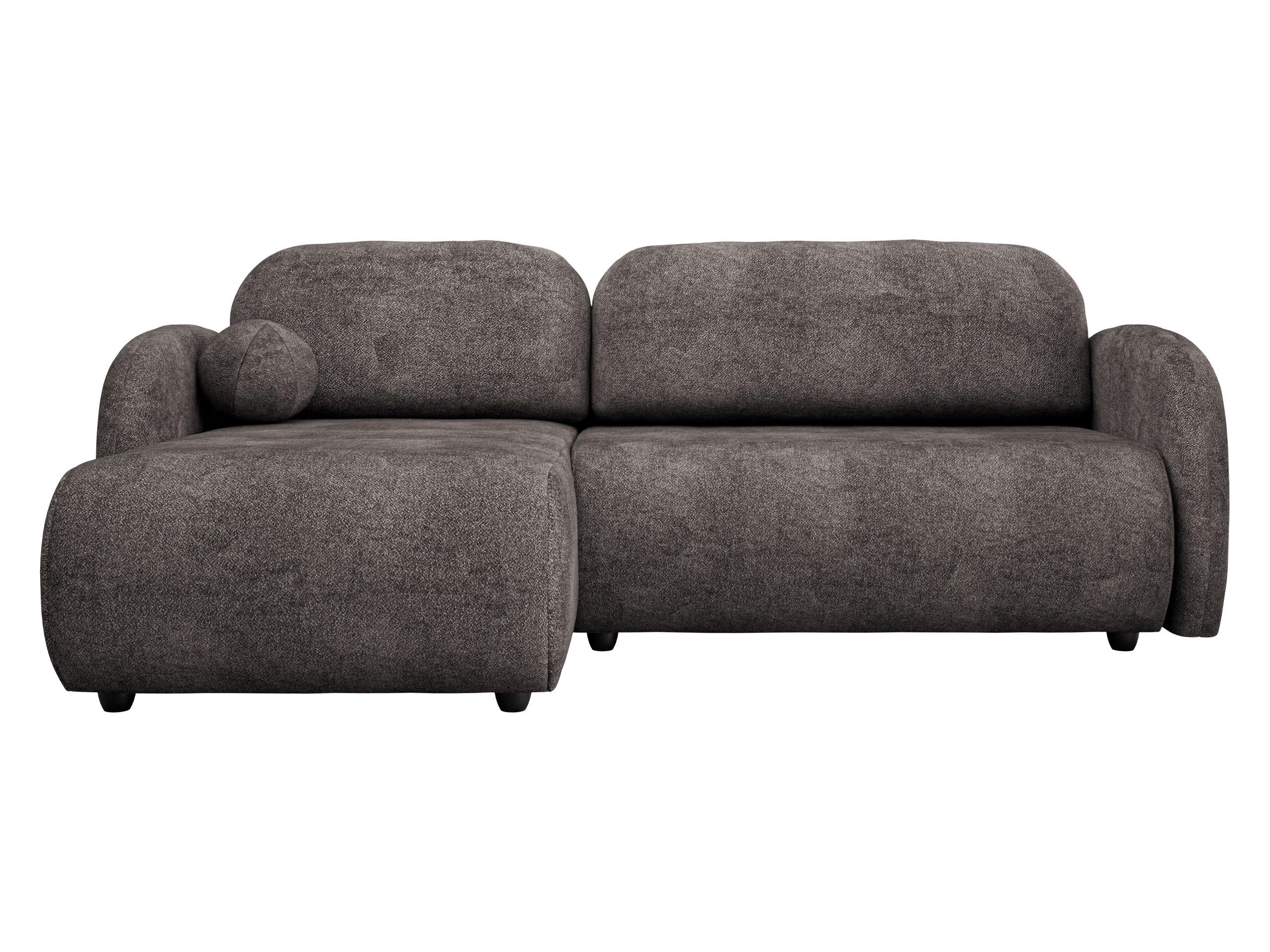 ECKSOFA Dream L - Schwarz/Braun, Holz/Kunststoff (233/160cm) - MIRJAN24