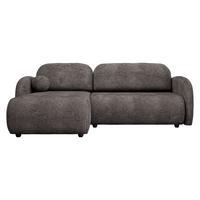 ECKSOFA Dream L - Schwarz/Braun, Holz/Kunststoff (233/160cm) - MIRJAN24