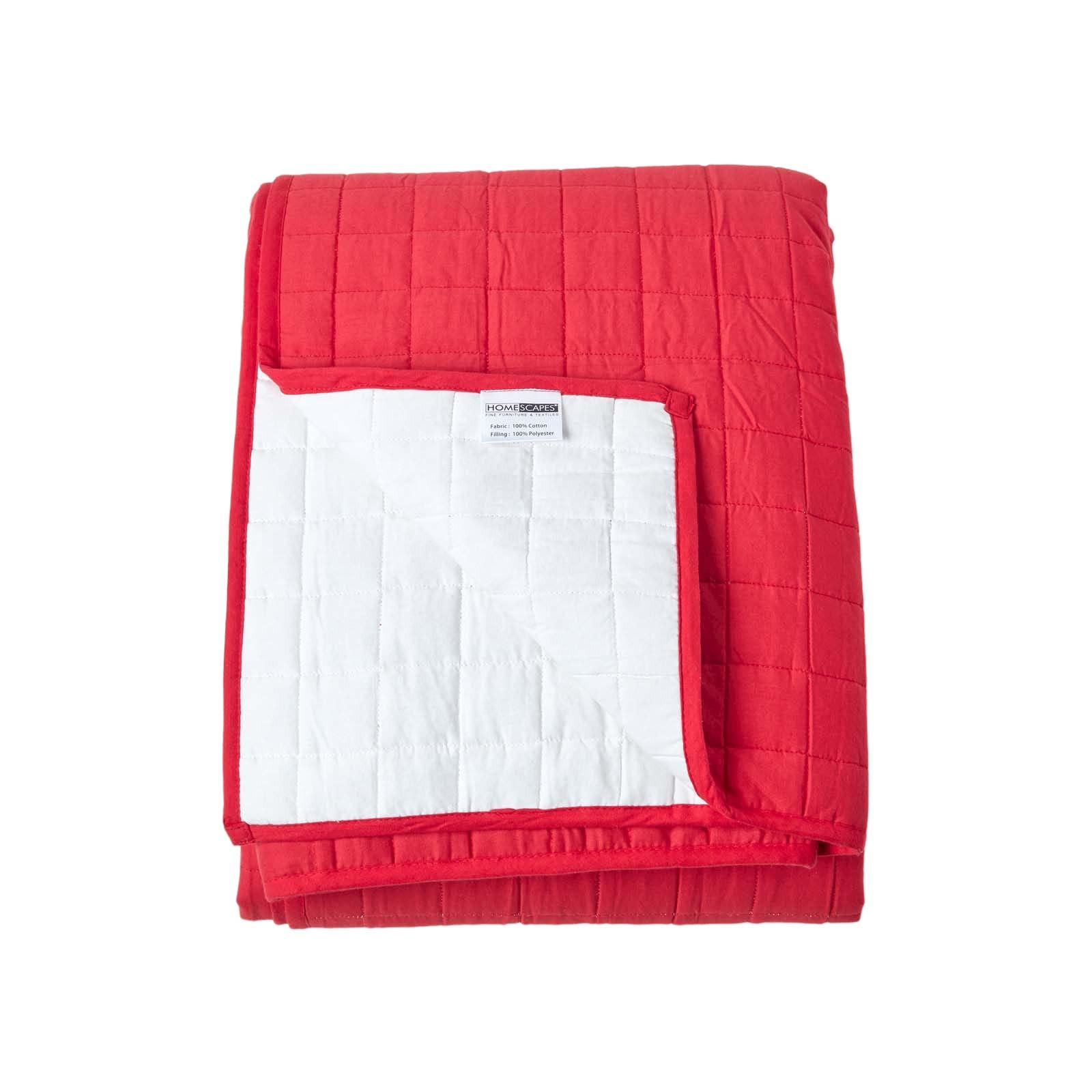TAGESDECKE gesteppt mit Wende-Design, 200/200 cm - Rot, Textil (200/200cm) - Homescapes