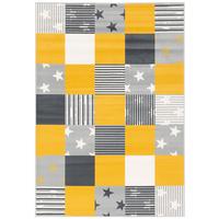 KINDER UND JUGEND TEPPICH SAMBA KARO STERNE - Gelb, Textil (190/280cm) - Pergamon
