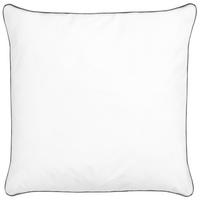 KOPFKISSEN Weiß 80/80 cm Pelister - Silberfarben/Weiß, Naturmaterialien (80/80cm) - Beliani