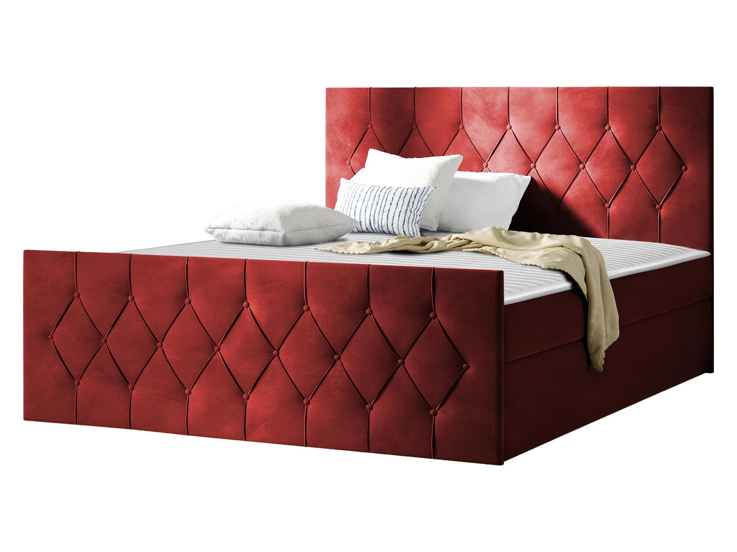BOXBETT Sky Lux - H3 - Rot, Holz (160/200cm) - MIRJAN24