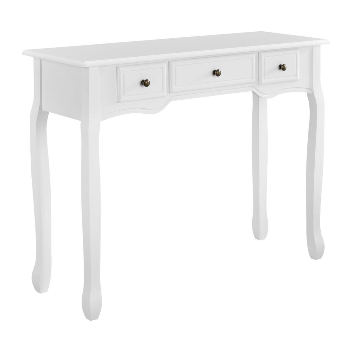 KONSOLENTISCH Hirschhorn - Weiß, Holzwerkstoff (35/100/78cm) - [en.casa]