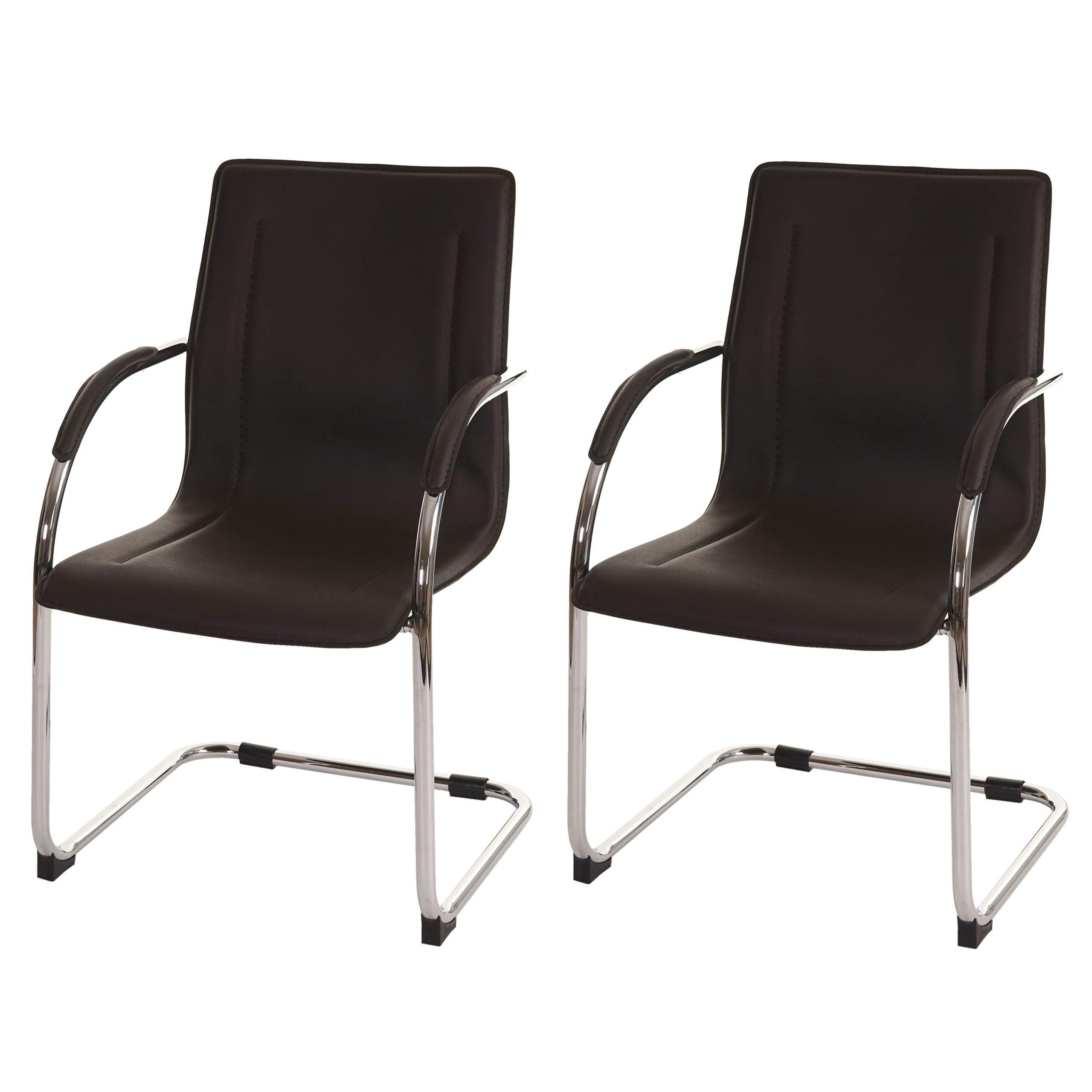 KONFERENZSTUHL Braun 2er-Set - Braun, Kunststoff (56/93/56cm) - MCW