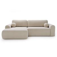 ECKSOFA Savana Creme Links - Creme, Holz/Textil (257/177cm) - Graingold