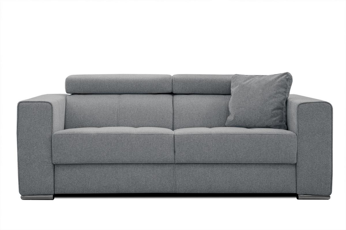 SOFA QUARTZ 3-Sitzer, grau - Grau, Holzwerkstoff/Textil (202/80/102cm) - Wozimo
