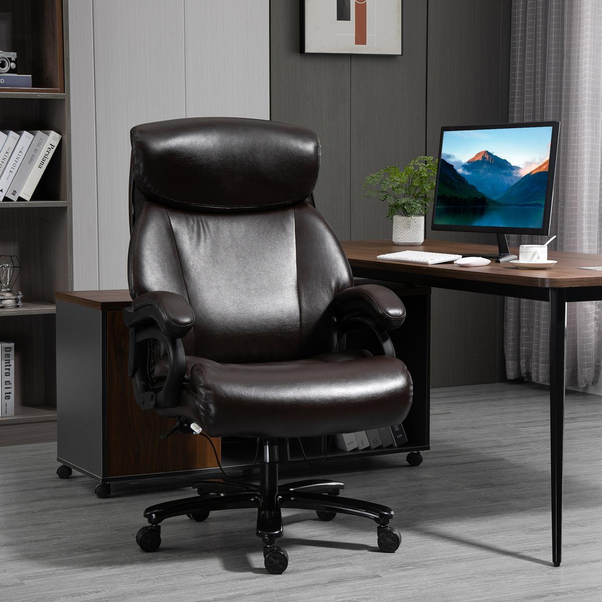 BÜROSTUHL, Kunstleder, Braun - Braun, Leder (83/122/72cm) - Vinsetto