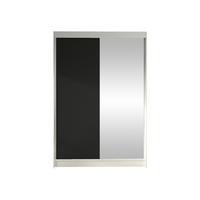 SCHWEBETÜRENSCHRANK Lino I - Schwarz/Weiß, Holzwerkstoff/Metall (120/200/58cm) - MIRJAN24