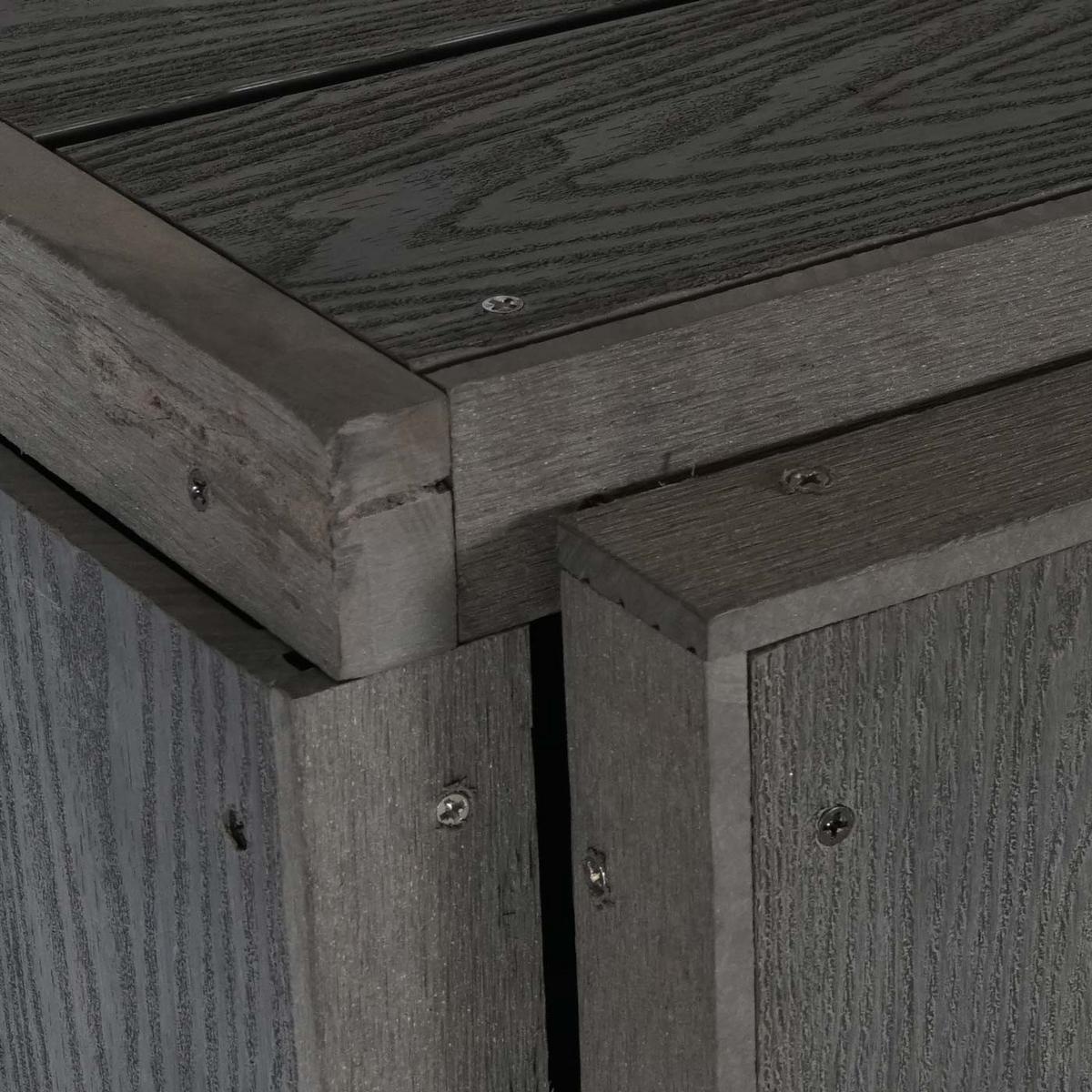 MÜLLTONNENBOX ERWEITERUNG Grau - Grau, Metall (79/117/105cm) - MCW