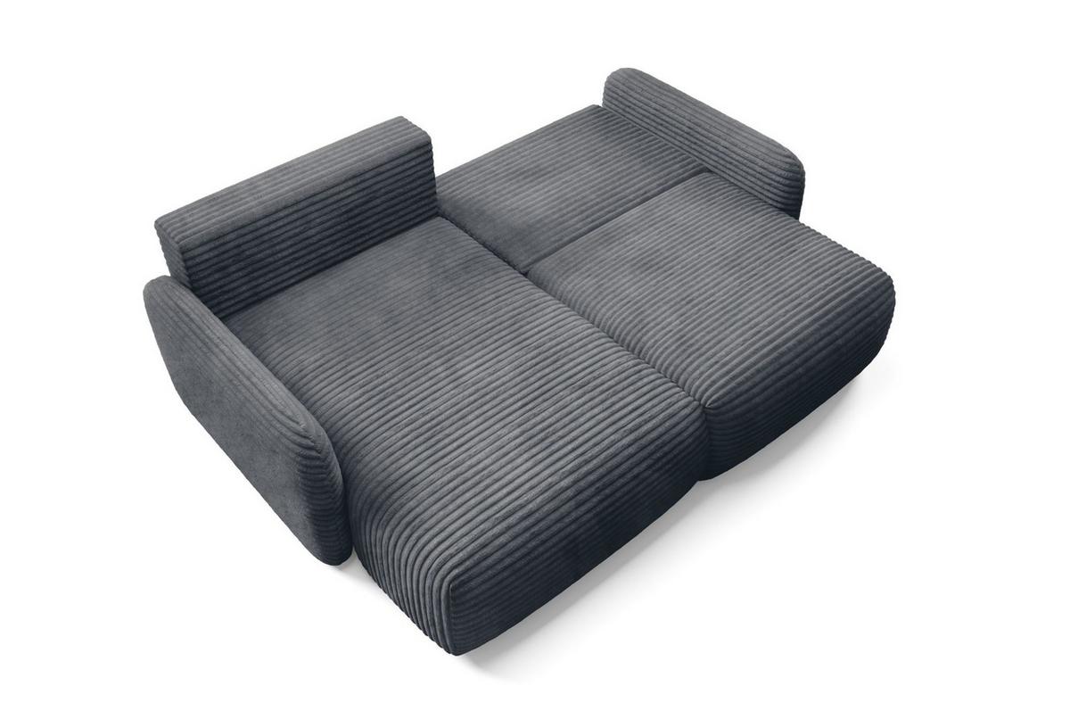 ECKSOFA Simone Mit Schlaffunktion - Anthrazit, Holzwerkstoff/Textil (240/165cm) - Fun Möbel