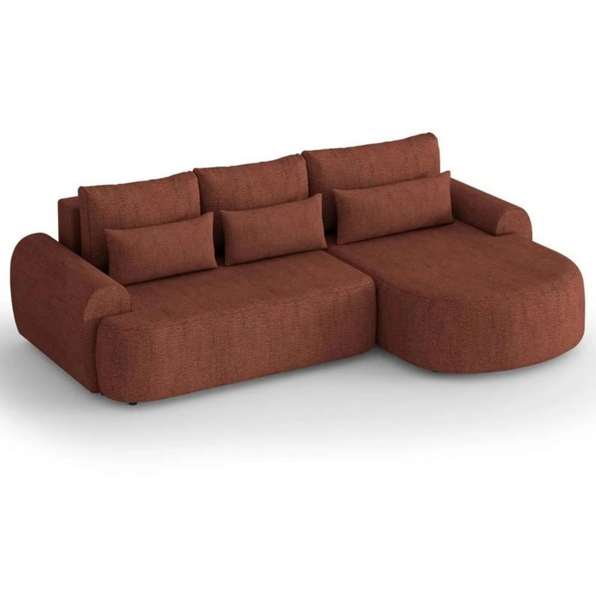 ECKSCHLAFSOFA Olivio L Rot - Rot/Schwarz, Kunststoff/Textil (266/170cm) - Beautysofa
