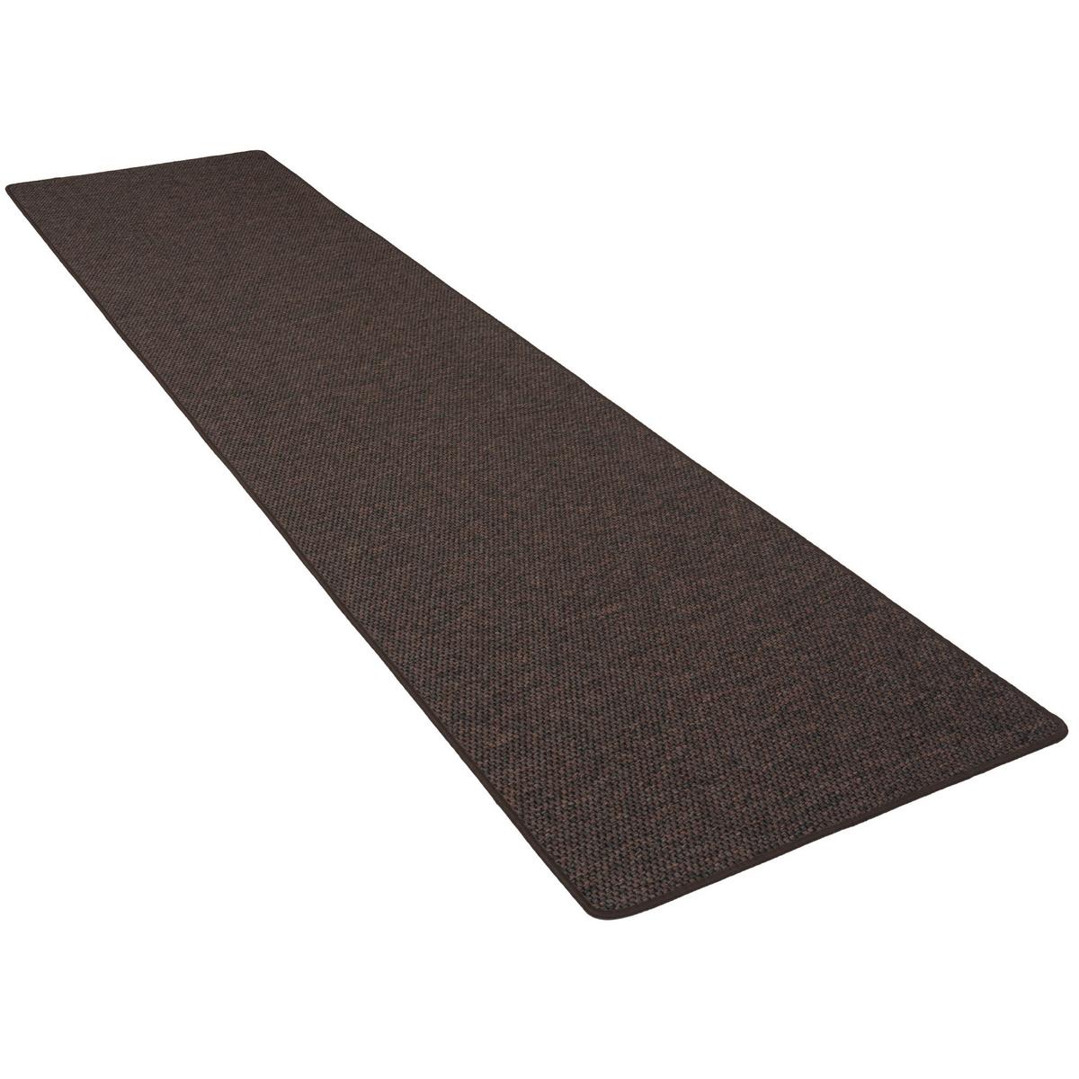 LÄUFER TEPPICH BENTZON FLACHGEWEBE - Dunkelbraun, Textil (80/240cm) - Snapstyle