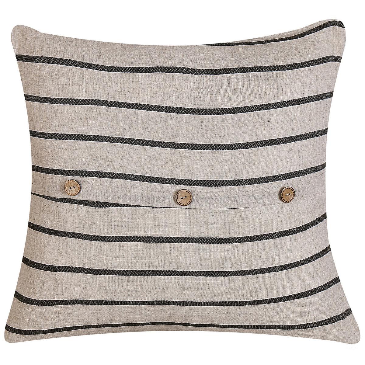 DEKOKISSEN 2er-Set Beige 43/43 cm Cynara - Beige, Naturmaterialien/Textil (43/43cm) - Beliani