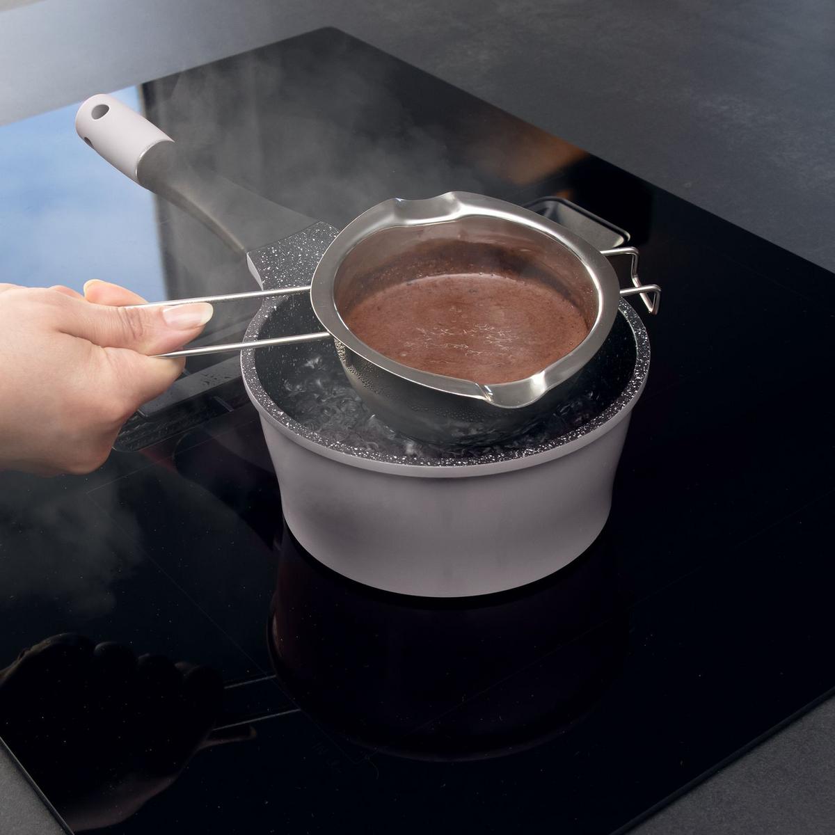 SCHMELZTOPF 390 ml Schüssel - Silberfarben, Metall (27/14/6cm) - Intirilife