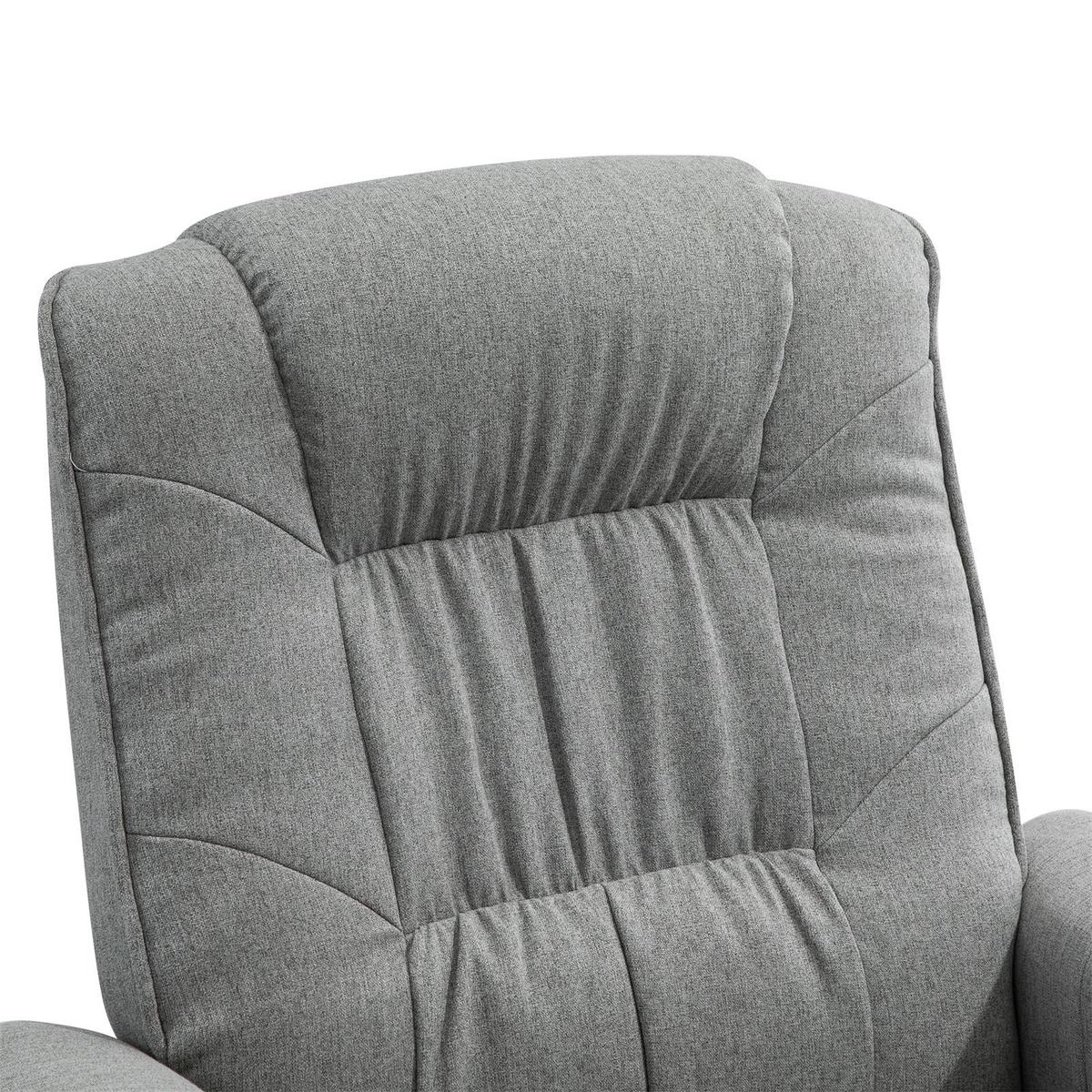 RELAXSESSEL CHARLY grau/schwarz - Schwarz/Grau, Textil (76/87/61cm) - IDIMEX