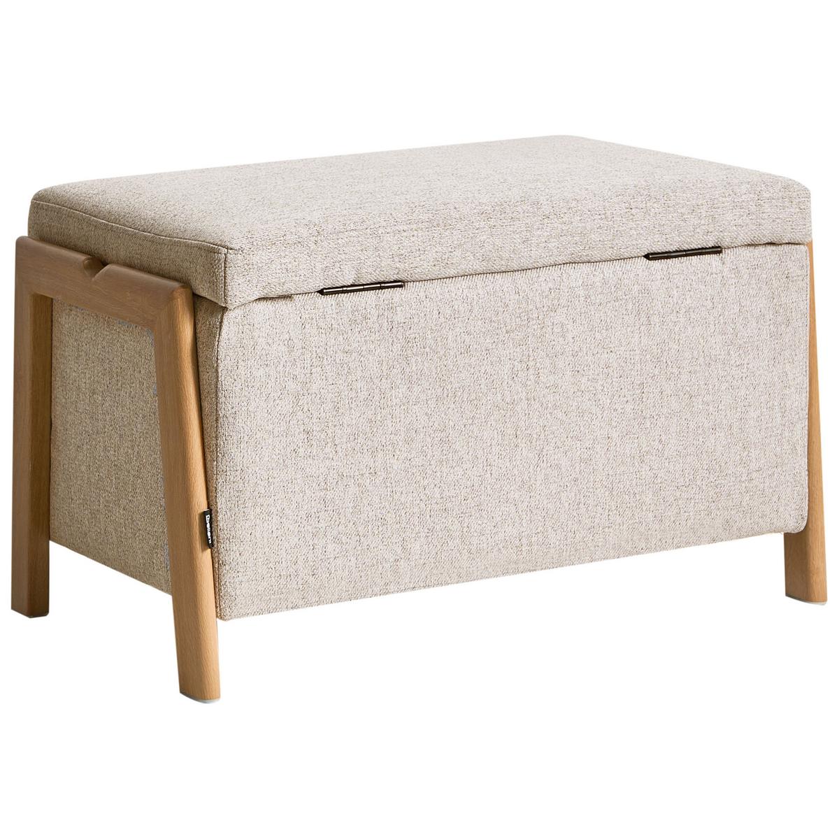 SITZBANK Braun Edland - Hellbraun, Textil (75/44/43cm) - Beliani