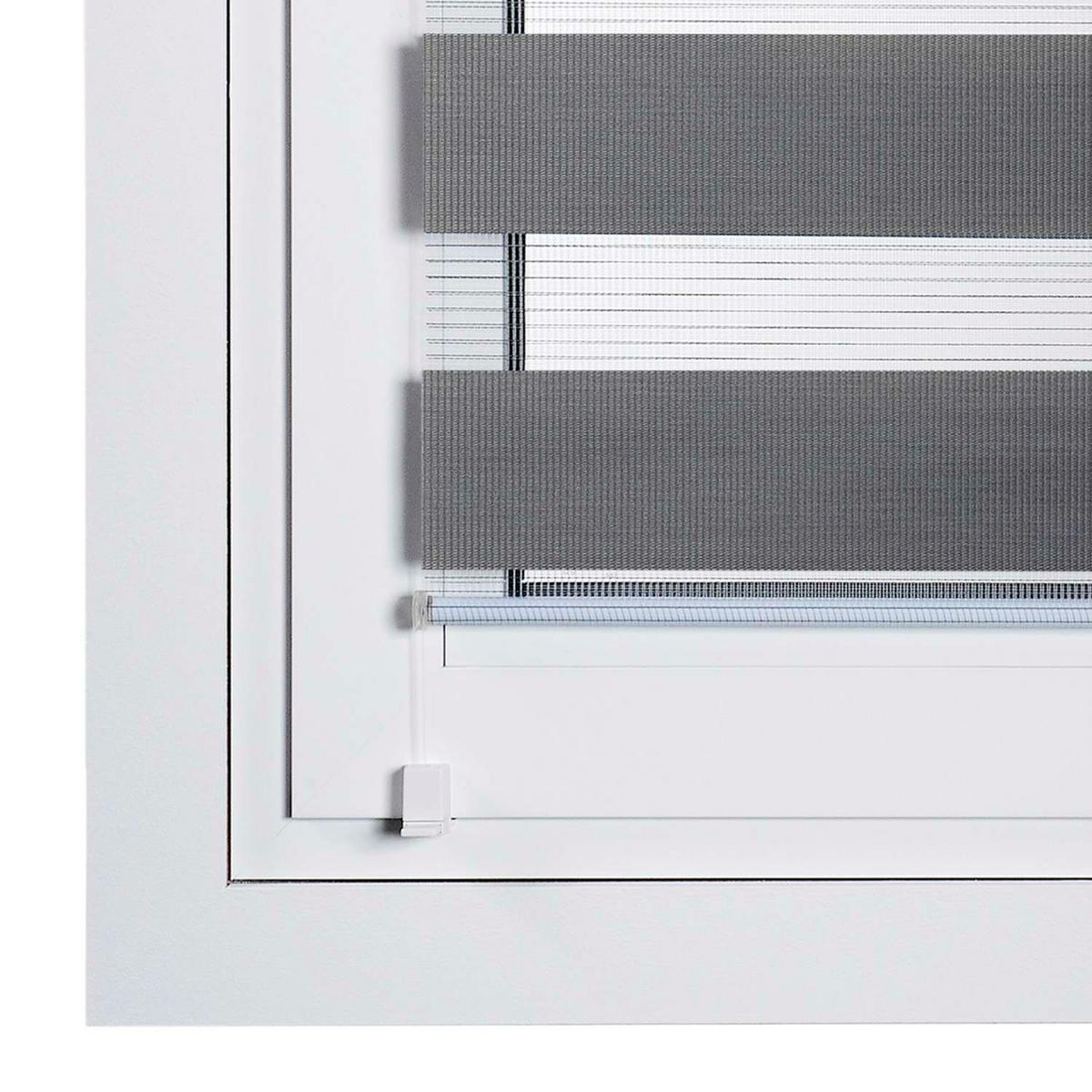 DOPPELROLLO Silber, 75 cm x 180 cm - Silberfarben, Kunststoff (75/180cm) - STORESDECO