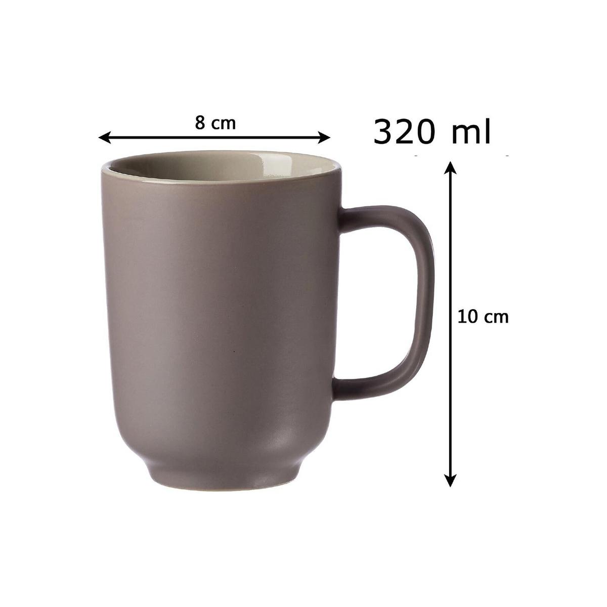 FRÜHSTÜCKSSET Jasper Taupe 16-tlg. - Taupe, Keramik (2/2/2cm) - Ritzenhoff Breker