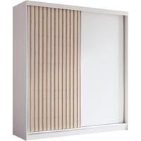 SCHWEBETÜRENSCHRANK Helios II 200/216/61 weiß+eiche Artisan mit Schubladen - Weiß/Eiche Artisan, Holzwerkstoff (200/216/61cm) - Beautysofa