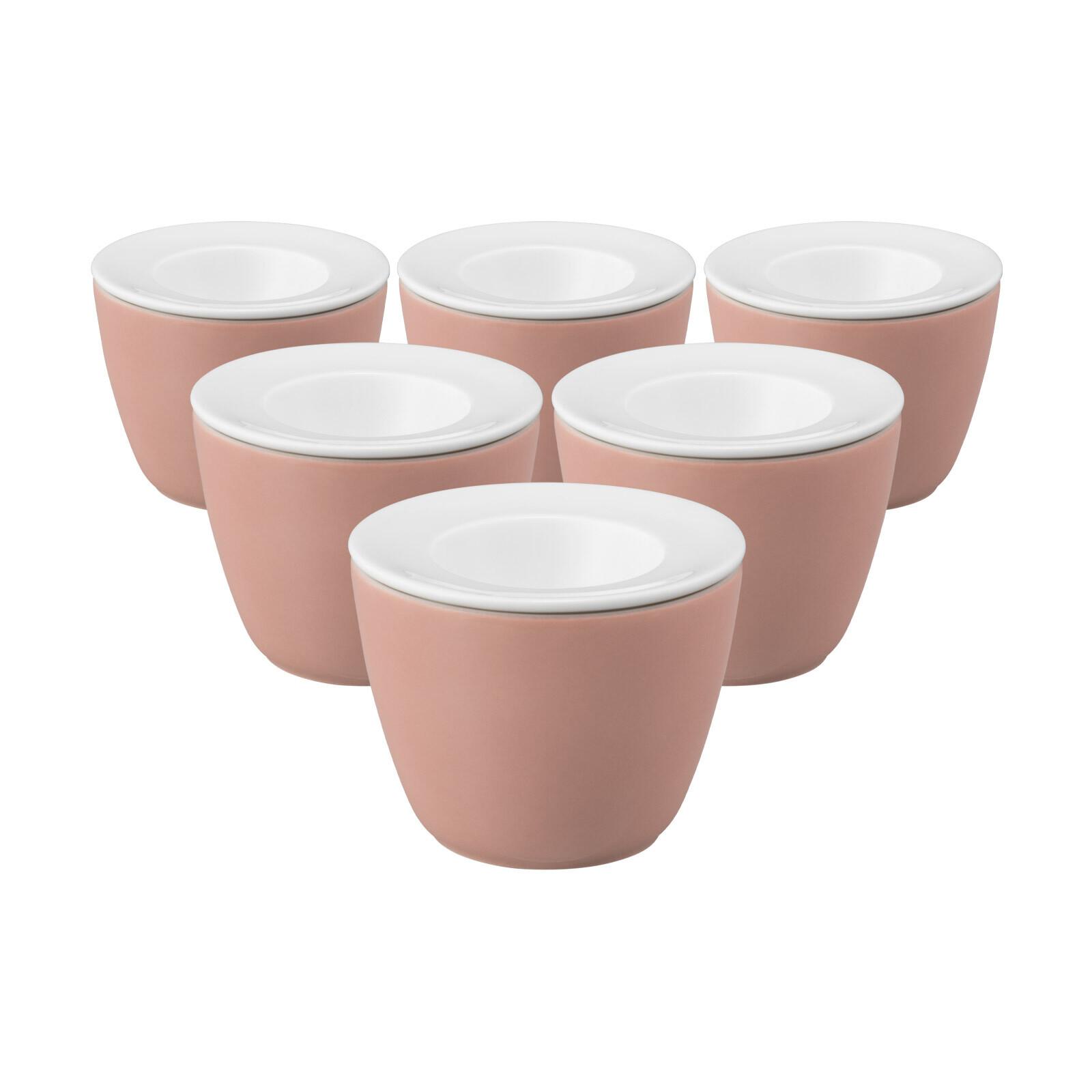 SNACK AND EGG Life Fashion Posh Rose ø 6,8 cm 6er Set - Rosa, Keramik (6.8/5.5/6.8cm) - Seltmann Weiden