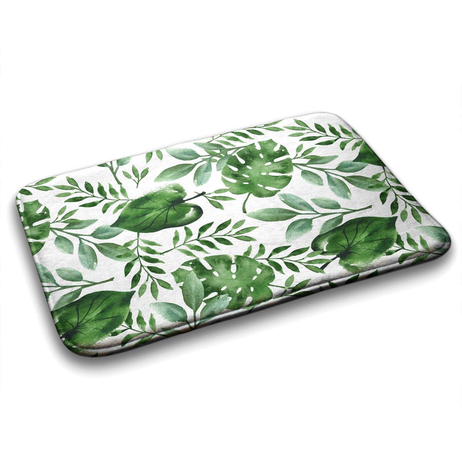 BADTEPPICH 75x45 cm Monstera-Blätter - Grün, Textil (75/45cm) - TULUP