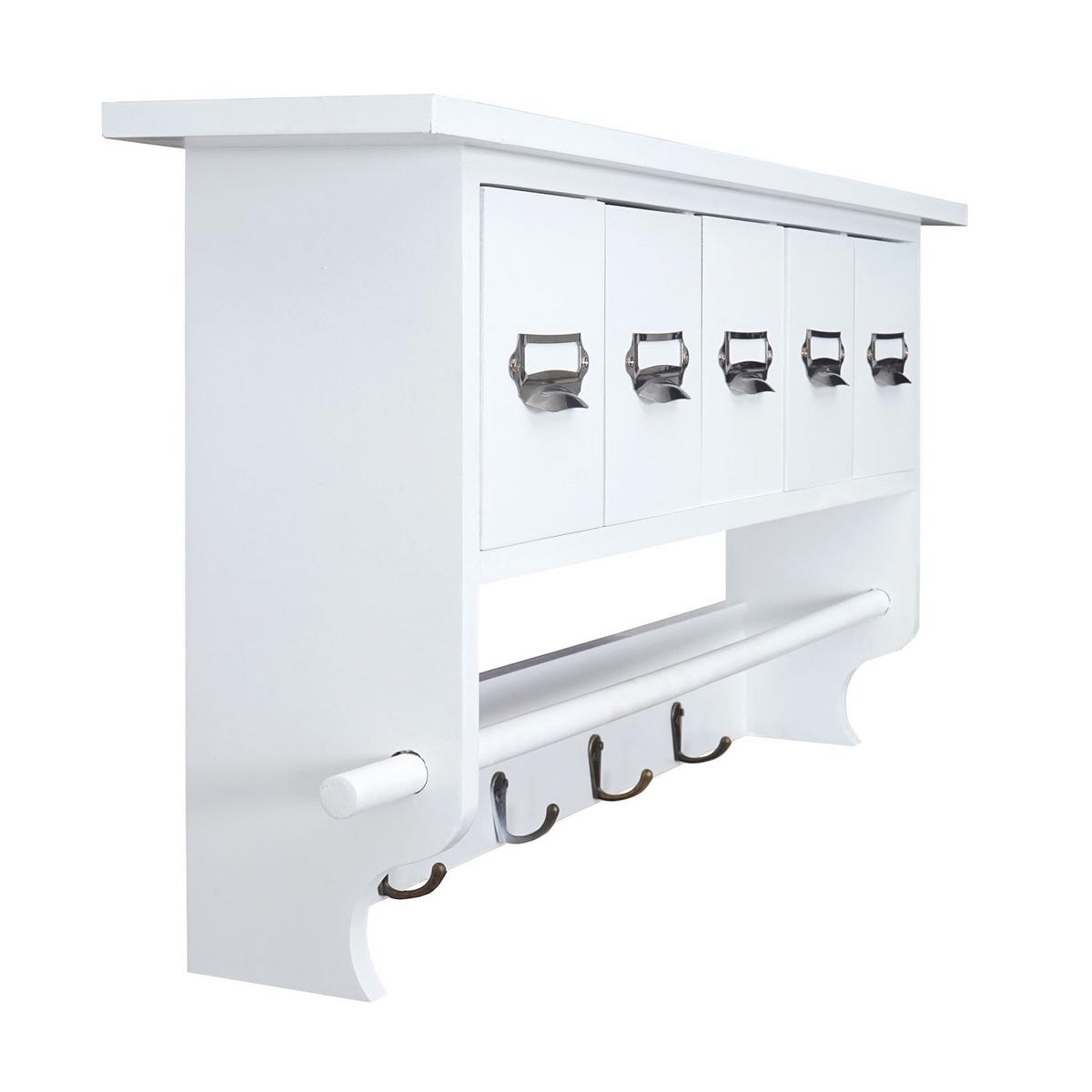 GARDEROBE Reinweiß - Weiß, Holz (65/32/13cm) - MCW