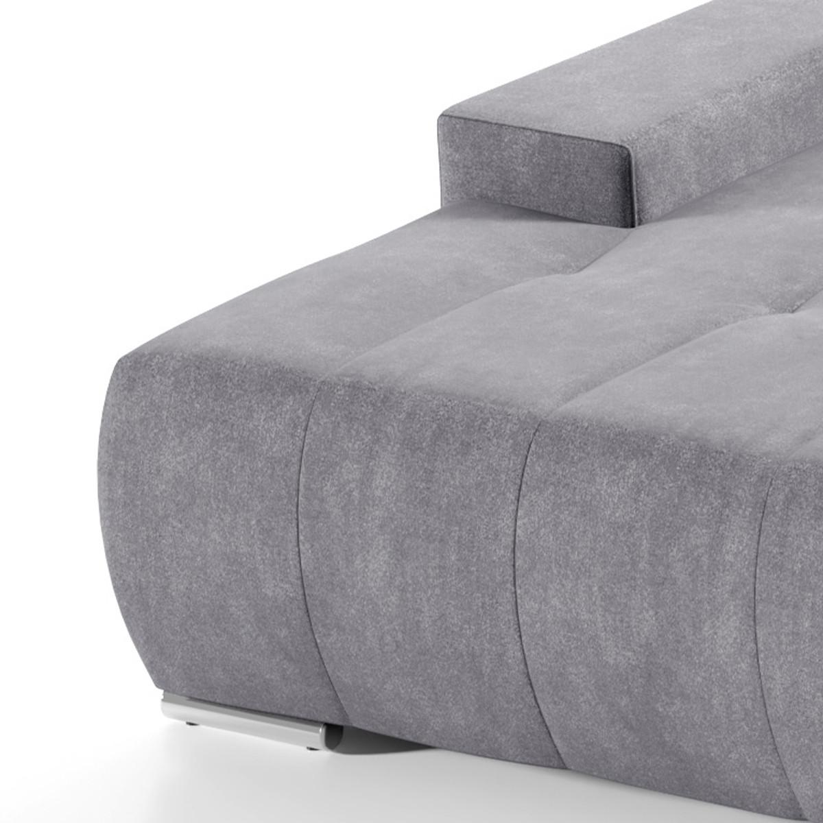 ECKSOFA Jonas 4 Sitzplätze Grau - Grau, Holzwerkstoff (265/185cm) - Petits-meubles