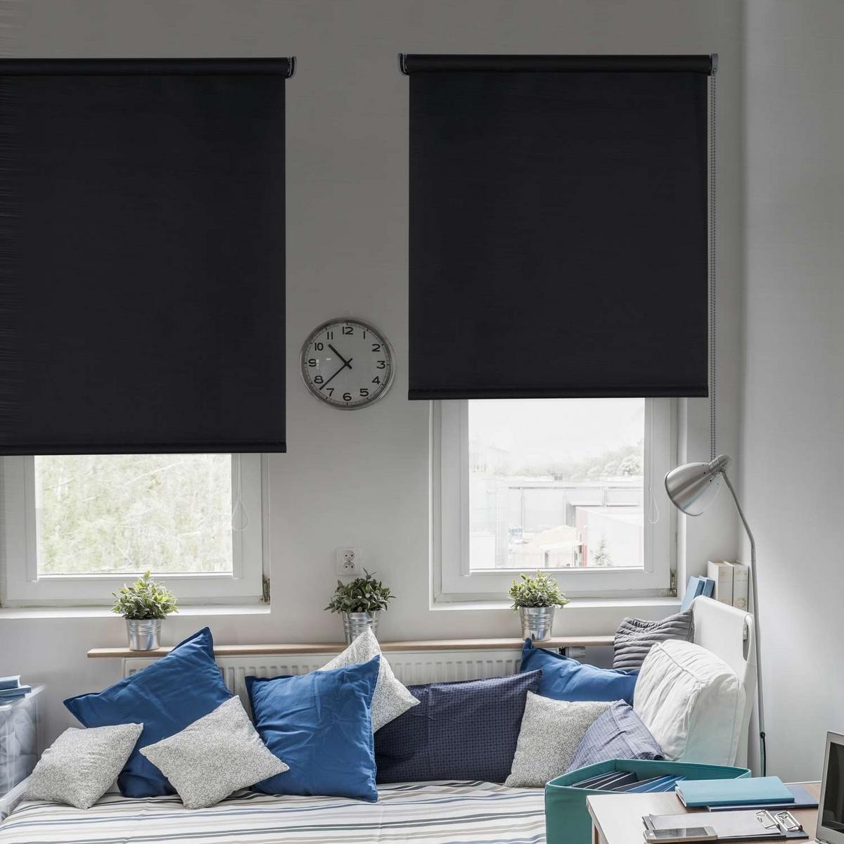 VERDUNKELUNGSROLLO Schwarz 60x180 cm - Schwarz, Kunststoff (60/180cm) - STORESDECO