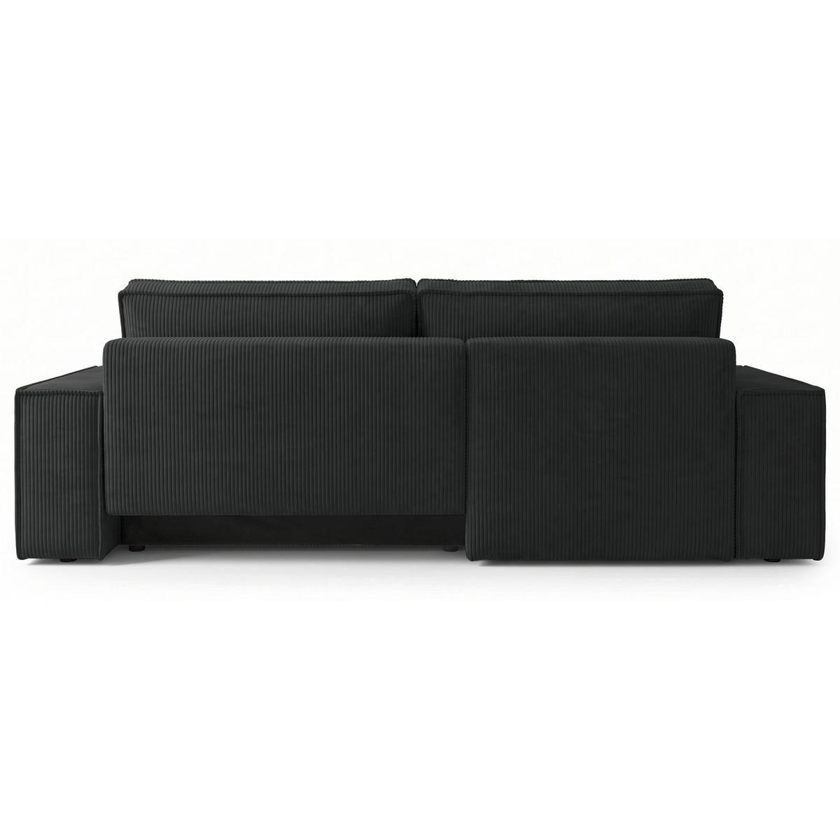 ECKSOFA Farese Mini mit Cordbezug Schwarz, links - Schwarz, Textil (240/167cm) - Selsey
