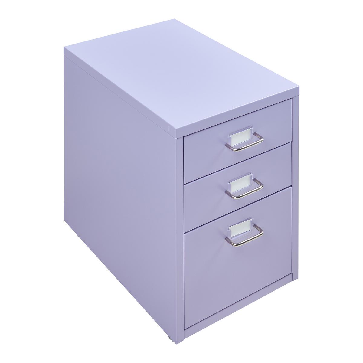 ROLLCONTAINER Kökar - Lila, Metall (28/48/41cm) - [en.casa]