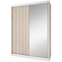 SCHWEBETÜRENSCHRANK Donatello mit 2 Türen und Schubkasteneinsatz, 160 cm, Weiß+eiche Artisan - Weiß/Eiche Artisan, Holzwerkstoff (160/205/60cm) - Beautysofa