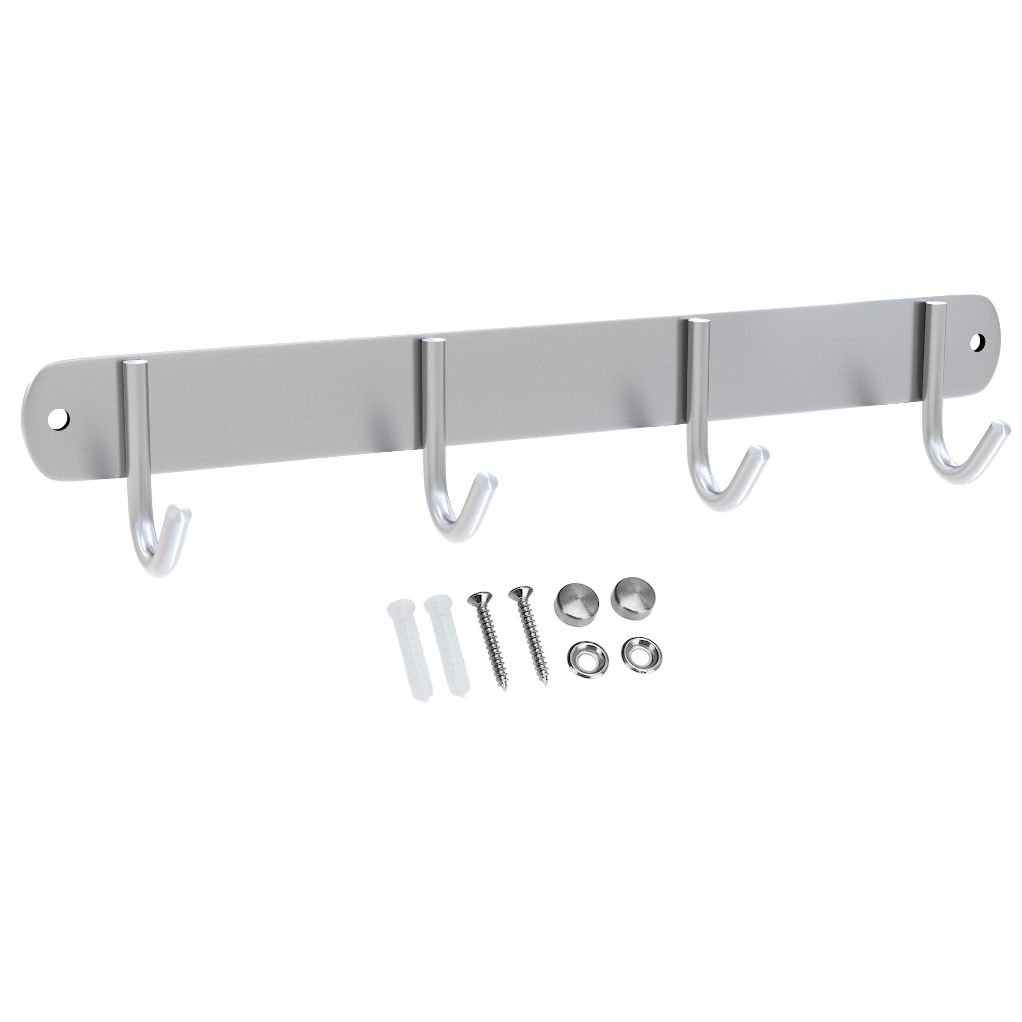GARDEROBENLEISTE 30/5/5 cm - Silberfarben, Metall (5/5/30cm) - Intirilife