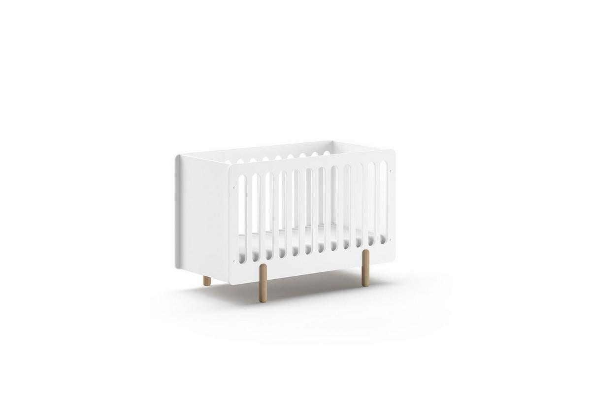 BABYBETT Karylin 130x87x64 aus MDF in Weiß - Weiß, Holzwerkstoff (60/120cm) - 58aufmkessel
