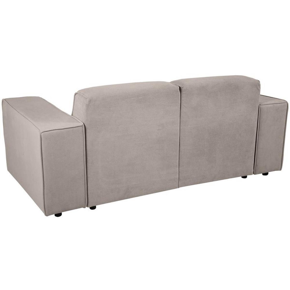 2-SITZER SOFA Pedro ohne Schlaffunktion beige - Beige/Schwarz, Textil (185/75/88cm) - Beautysofa