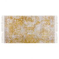 VINTAGE-TEPPICH Boyali 150/80 cm - Gelb, Naturmaterialien (80/150cm) - Beliani