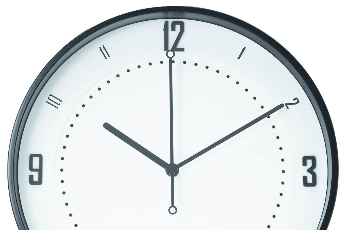 WANDUHR Design Weiß 30/30 cm - Schwarz/Weiß, Glas/Holzwerkstoff (30/30/5cm) - ONZENO