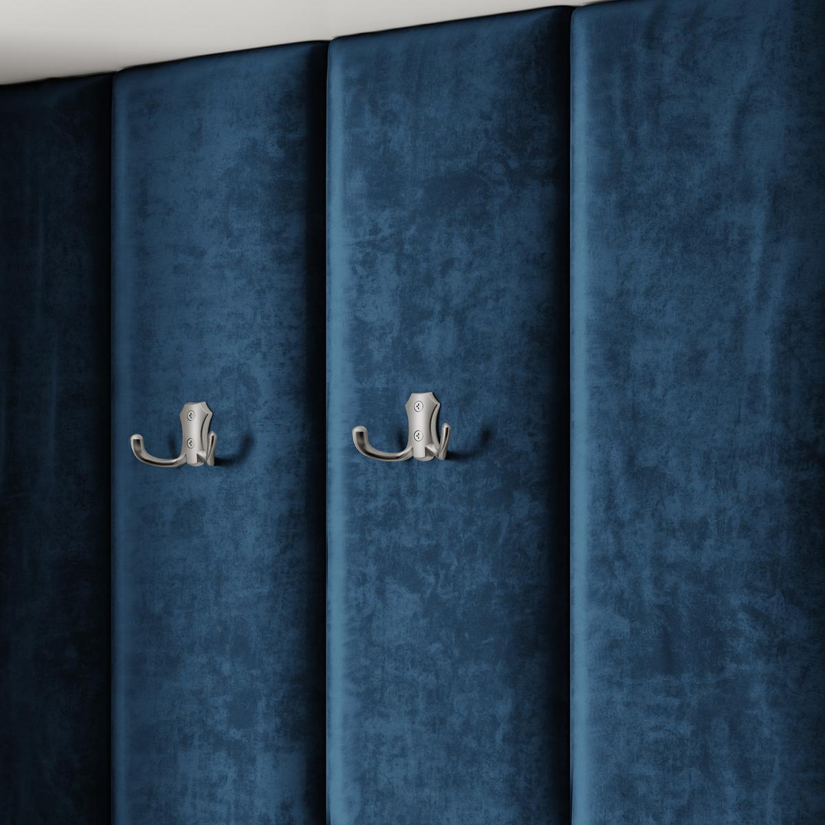 GARDEROBENSCHRANK REMA 150/240/60 cm Modern Garderobe-Set Eiche Lefkas - Blau/Eichefarben, Holzwerkstoff (150/240/60cm) - MASSENO