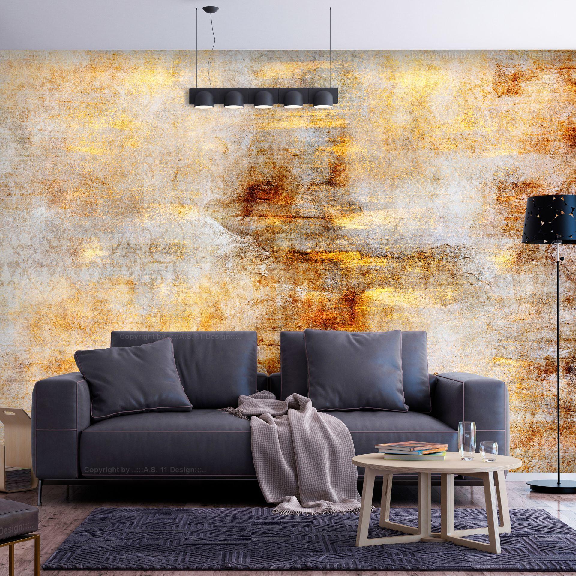 SELBSTKLEBENDE FOTOTAPETE Gold 98/70 cm - Goldfarben/Grau, Kunststoff/Textil (98/1cm) - KUNSTLOFT