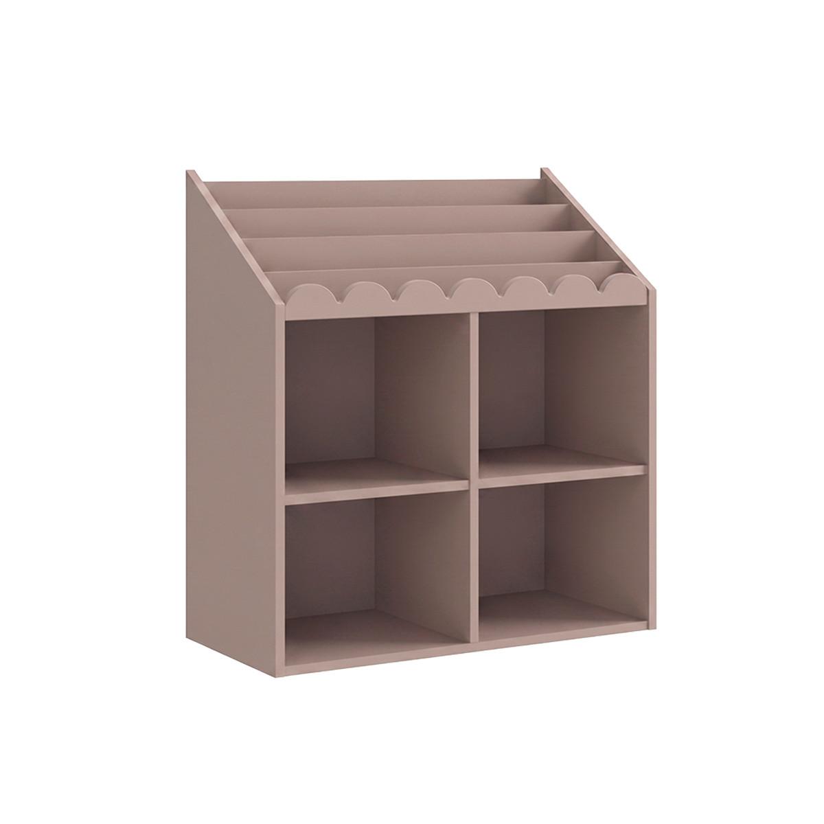 BÜCHERREGAL Book Nook Rose - Pink, Holzwerkstoff (71/76/33cm) - Petits-meubles