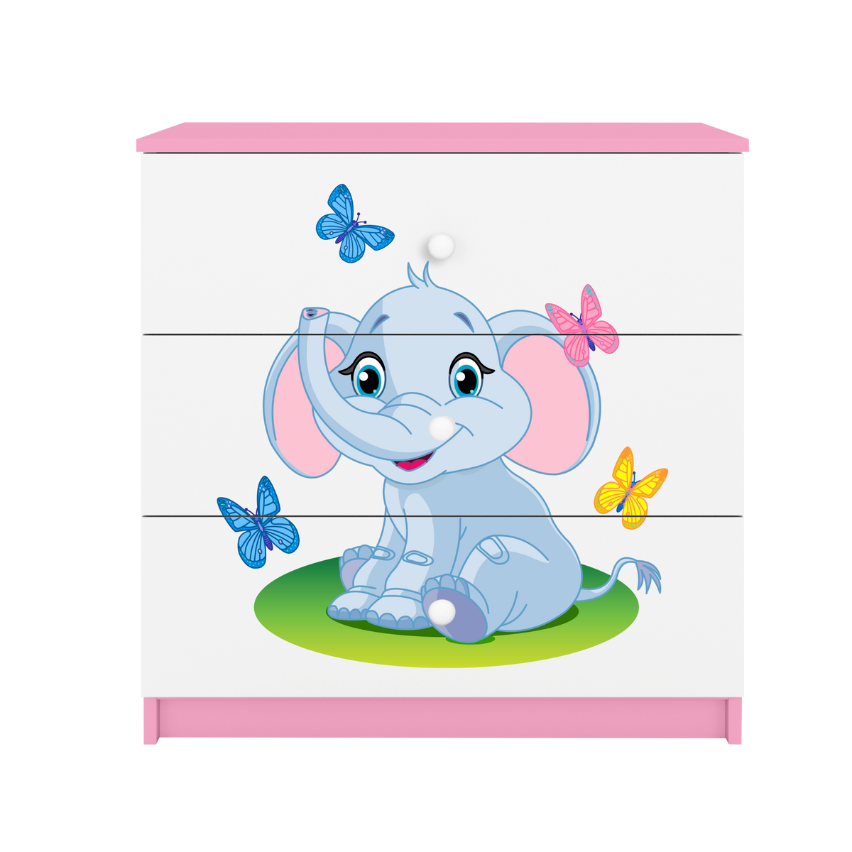 KOMMODE Babydreams Elefant 81/81/41 - Rosa, Holzwerkstoff (81/81/41cm) - RAUMHIRSCH FURNITURE