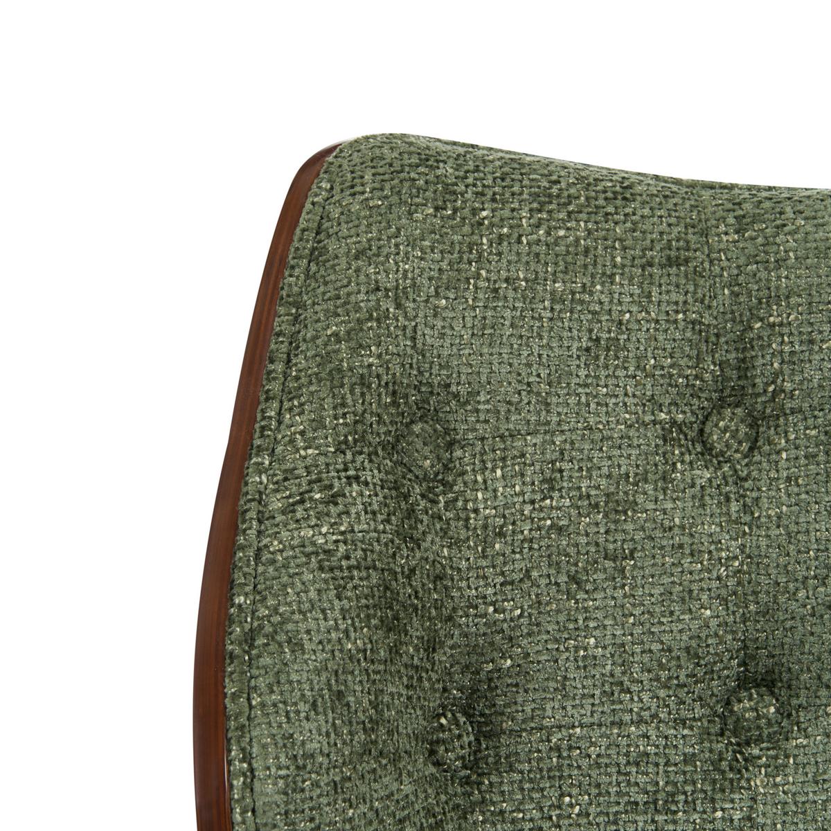 SCHREIBTISCHSTUHL Chenillegewebe Dunkelgrün Lompoc - Dunkelgrün, Textil/Metall (54/89/56cm) - Beliani