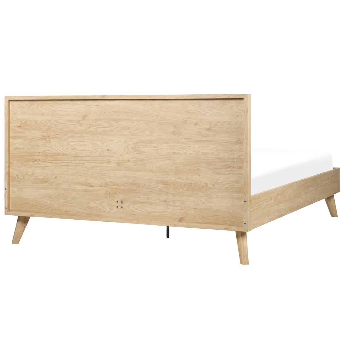 BETT 160/200cm Heller Holzfarbton Monpazier - Hellbraun, Naturmaterialen (160/200cm) - Beliani
