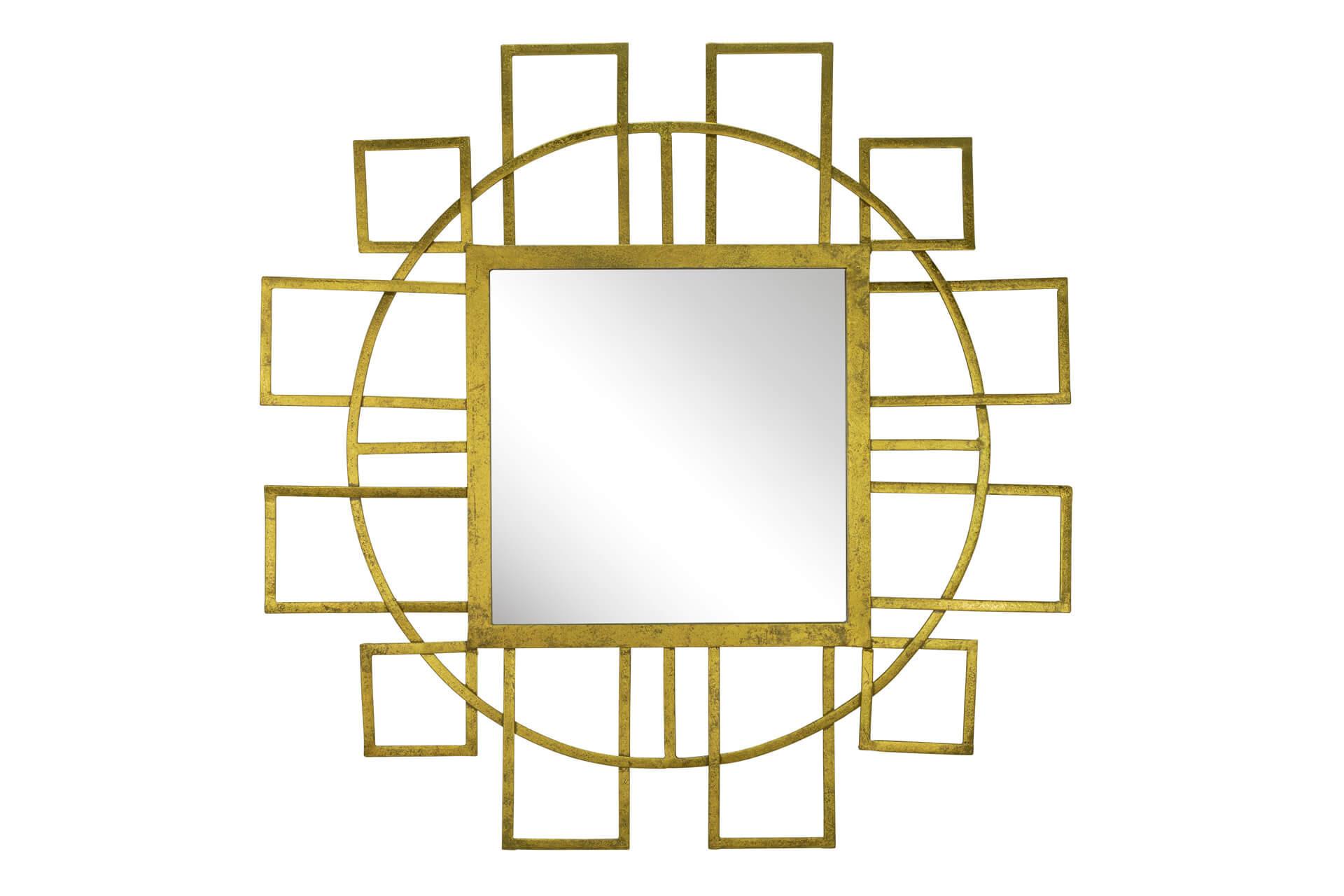 WANDSPIEGEL Gold 89/89 cm - Goldfarben, Metall (9.81/89/3cm) - KUNSTLOFT