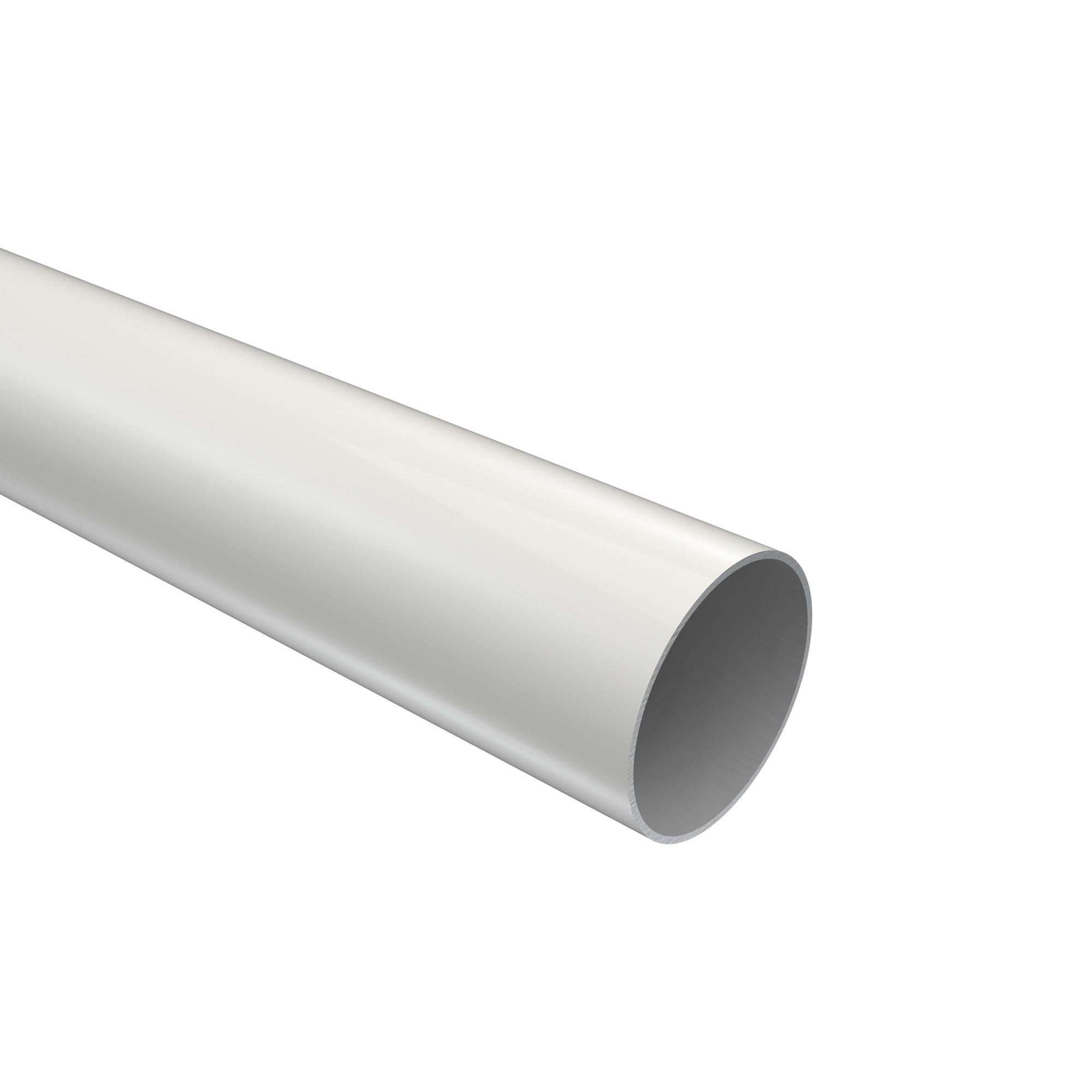 RUNDROHR 180 cm, 28 mm Ø Weiß - Weiß, Metall (180cm) - INTERDECO