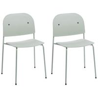 ESSZIMMERSTUHL 2er-Set Metall Mintgrün Windust - Mintgrün, Metall (51/81/50cm) - Beliani