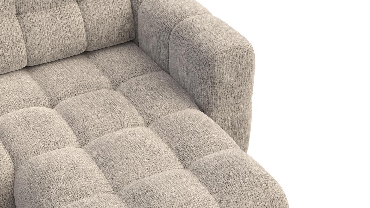 ECKSOFA CLOUDI 4-Sitzer rechts, beige - Beige/Schwarz, Holz/Textil (294/160cm) - Wozimo