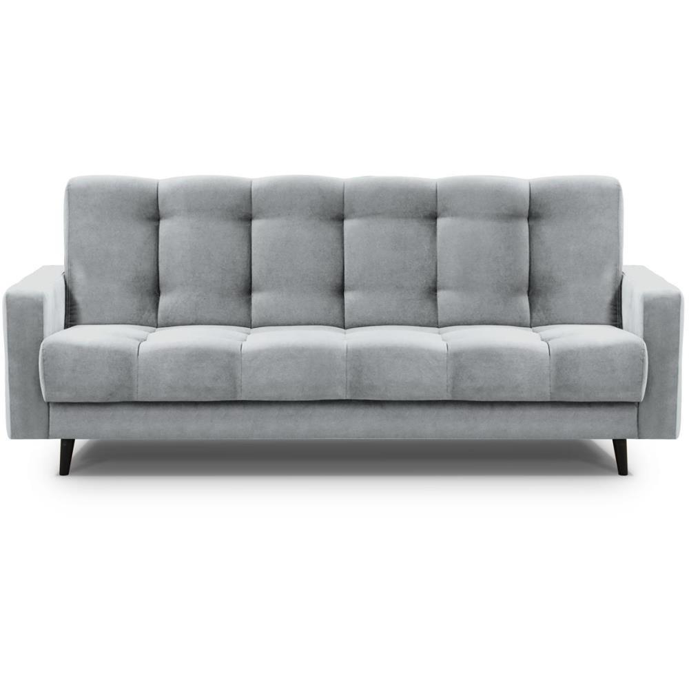 3-SITZER Schlafsofa Nancy Bis hellgrau - Hellgrau, Holz/Textil (220/89/93cm) - Beautysofa